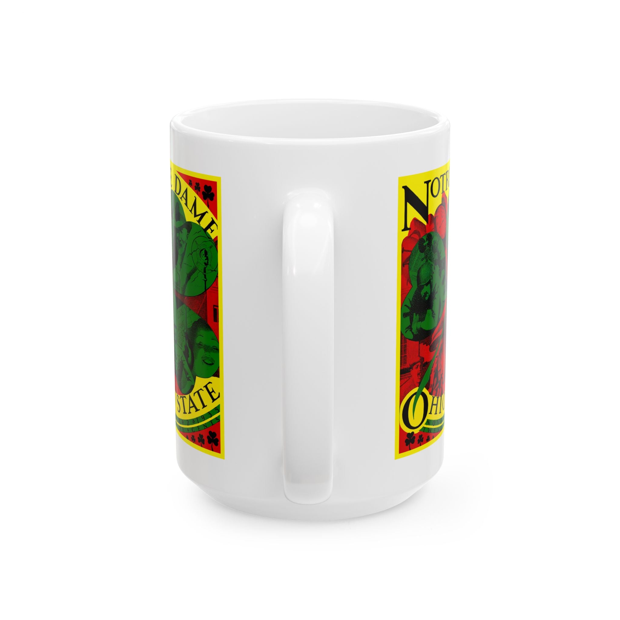 Vintage Football Ceramic Mug, 1935 Notre Dame-Ohio State Cup, Sports Fan Gift, Game Day Coffee Mug, Football Lover Gift, Football