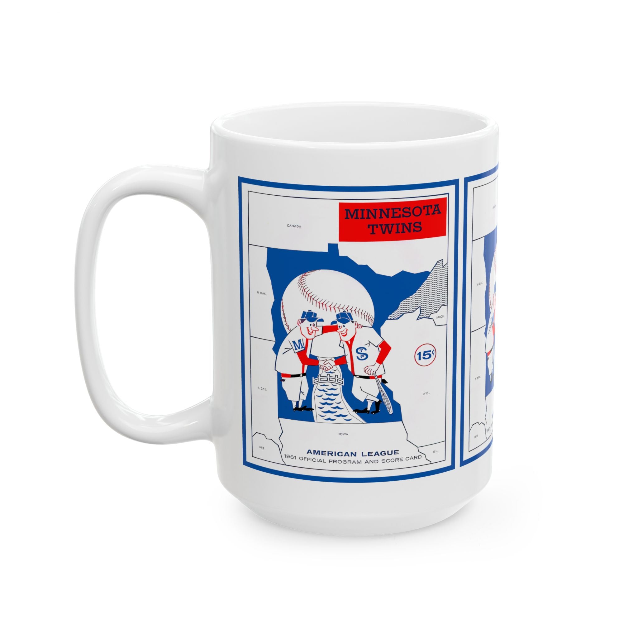 Minnesota Twins Ceramic Mug, 1961 Baseball Sports Fan Drinkware, Coffee Cup Gift, Baseball Lover Tea Mug, MLB Decor, Baseball Collectible