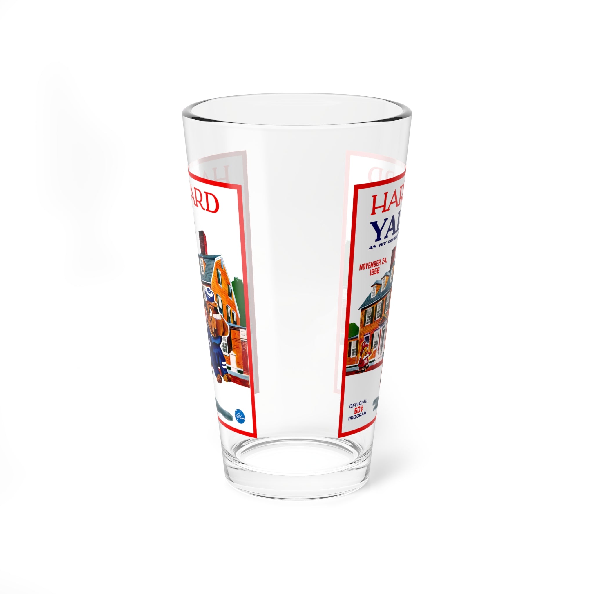 Mixing Glass, 16oz - 1956 Football Harvard Yale, Vintage Sports Barware, Retro College Game Day Drinkware, Gift for Alumni, Football Fan