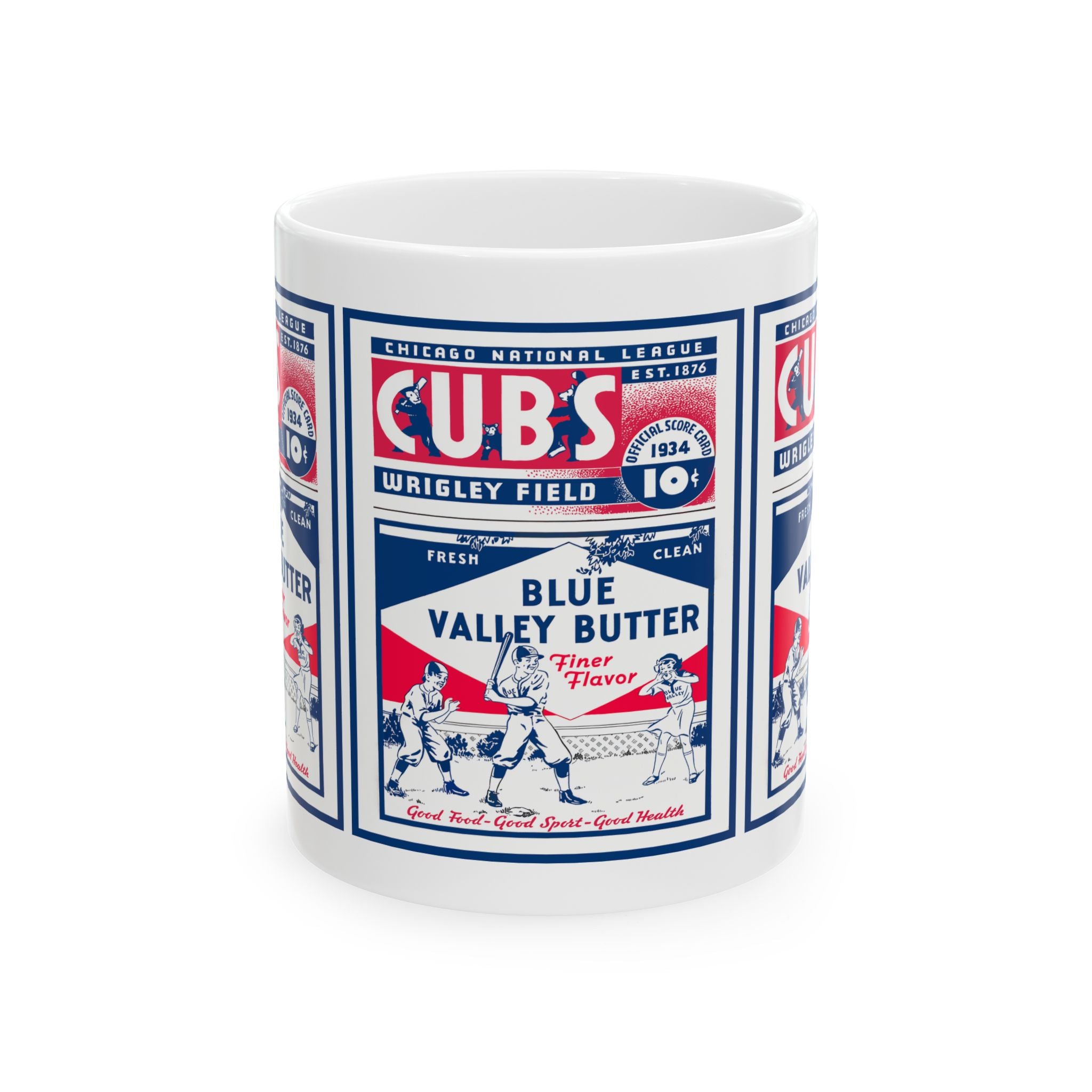 Vintage 1934 Baseball Chicago Cubs Ceramic Mug, Baseball Fan Gift, Sports Memorabilia, Baseball Lover Mug, Father's Day Gift