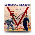 1945 Vintage Army-Navy Football VE-VJ Program Cover - Acrylic Wall Clock