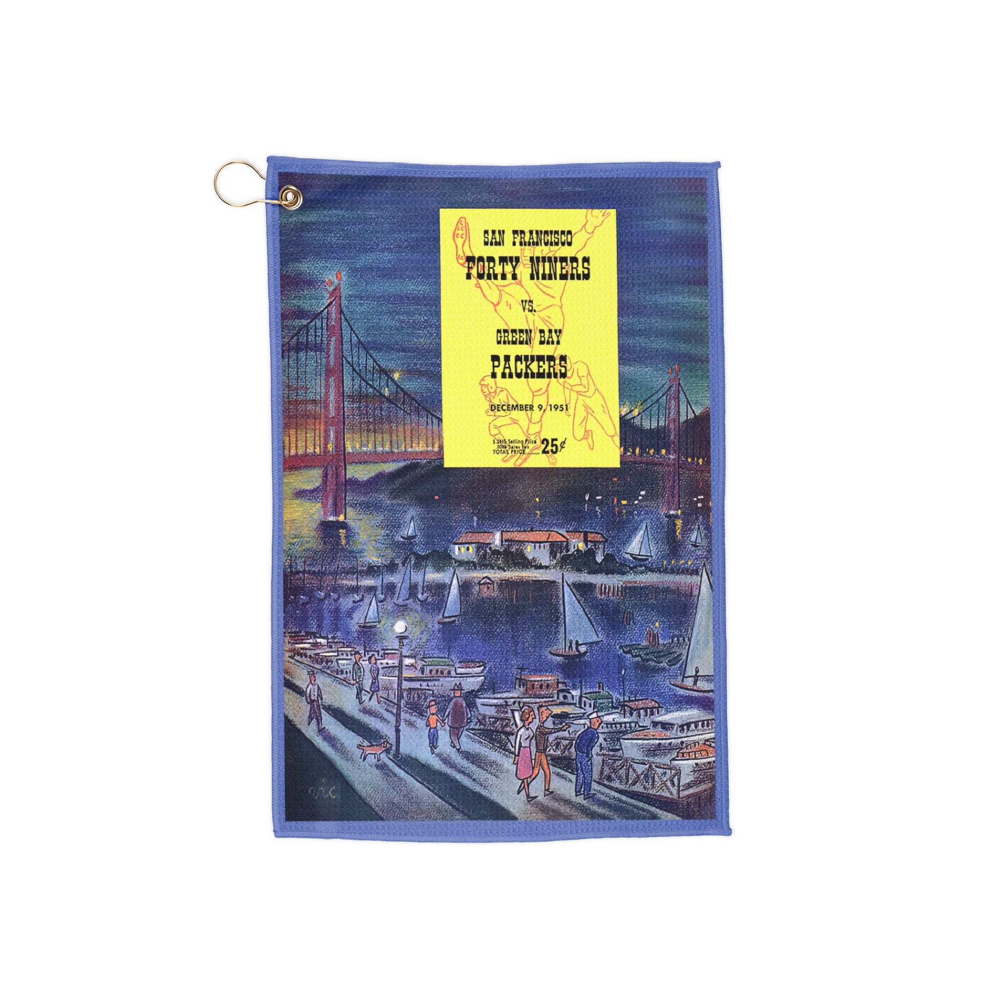 1951 49ers vs Packers Football Golf Towel | Vintage Sports