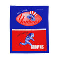 1946 Football Velveteen Plush Blanket — New York Yankees - Cleveland Browns