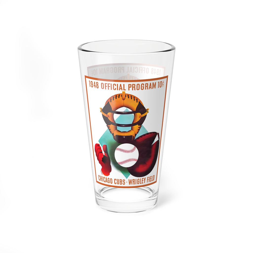 1948 Chicago Baseball Mixing Glass | 16oz Vintage Baseball Bar Glass