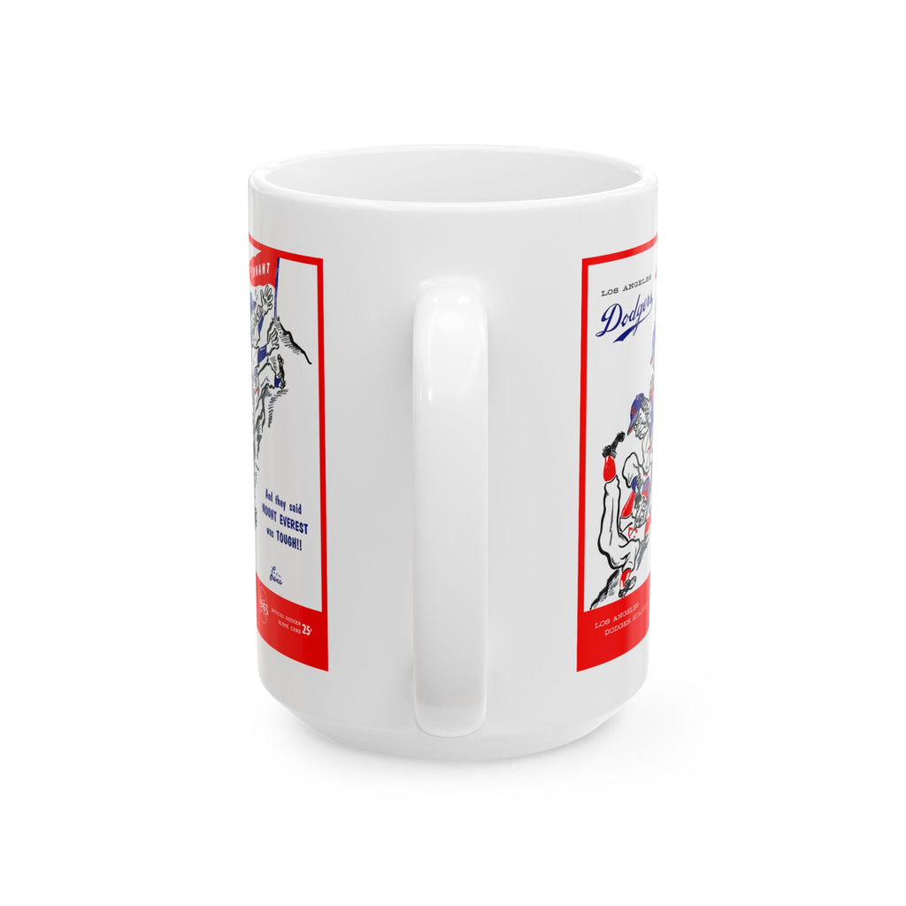 1963 Baseball Dodgers Vintage Baseball Poster Ceramic Mug (11oz & 15oz)