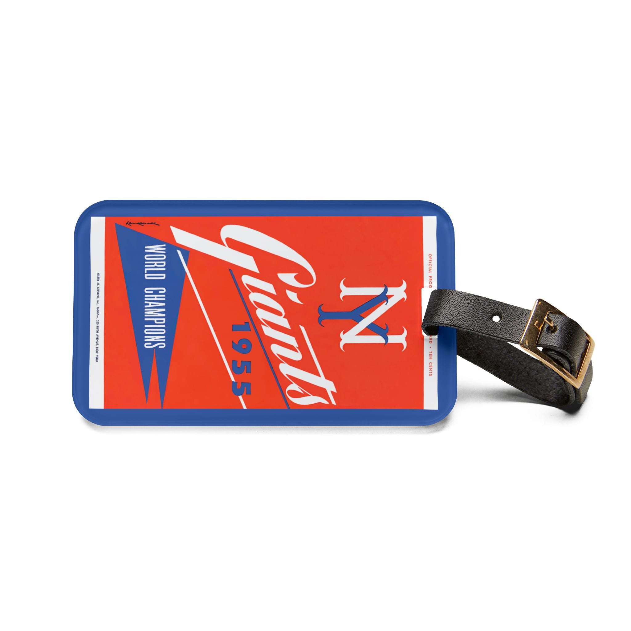 1955 New York Giants Baseball Luggage Tag | Vintage Sports Travel ID