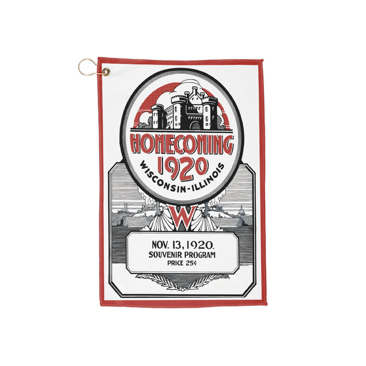 Vintage 1920 Wisconsin-Illinois  Football Homecoming Golf Towel