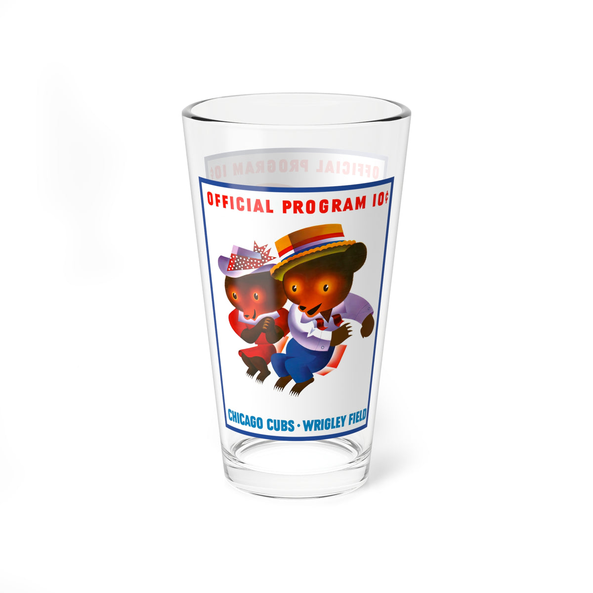 1961 Vintage Baseball Cubs Wrigley Field 16oz Mixing Glass