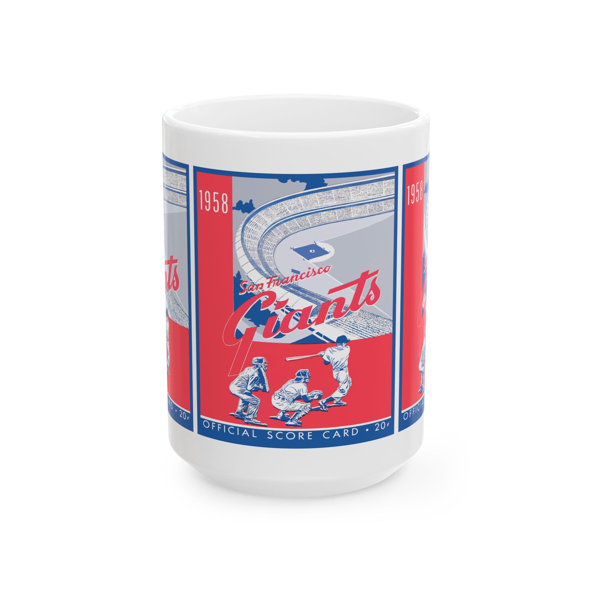1958 Baseball San Francisco Giants Yearbook Ceramic Mug, 11oz, 15oz - Vintage Sports Fan Gift, Baseball Memorabilia, Sports Collectible
