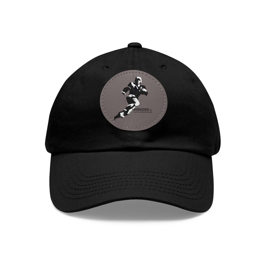 1947 Vintage Brooklyn Dodgers - Cleveland Browns Football - Dad Hat with Leather Patch (Round)