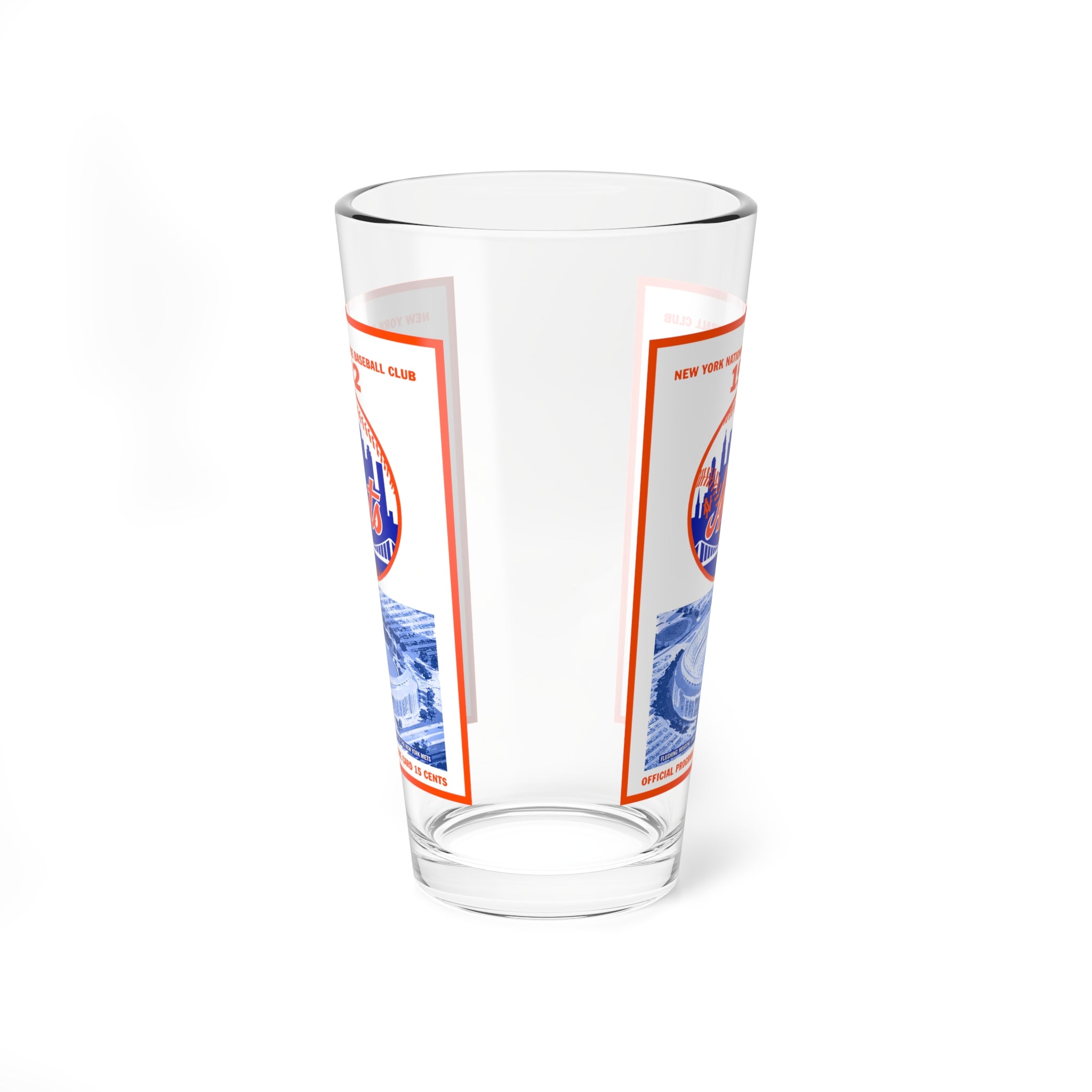 Mixing Glass, 16oz - Vintage 1962 Baseball New York  Shea Stadium Souvenir, Gift for Sports Fans, Barware Decor, Baseball Memorabilia,