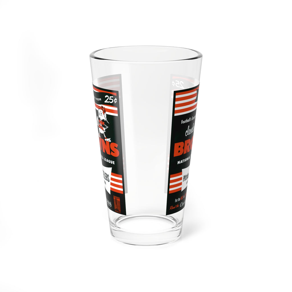 Mixing Glass, 16oz - 1950 Football Cleveland Browns Pittsburgh Steelers, Sports Fan Gift, Game Day Barware, Football Memorabilia