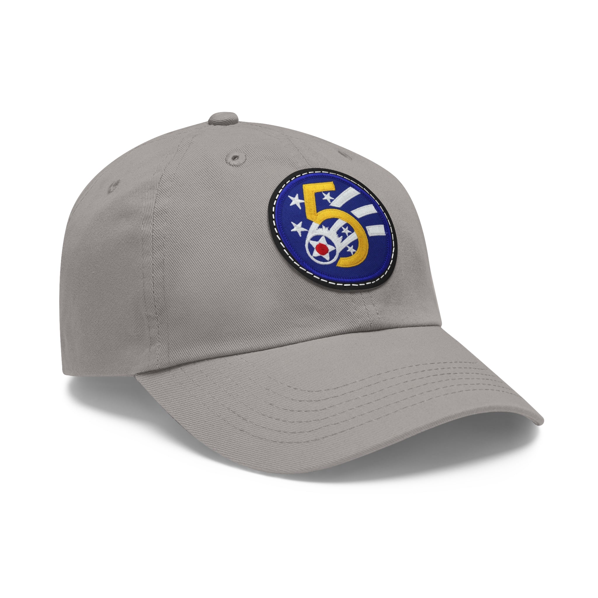 Army Fifty Air Force -  Patch - Dad Hat with Leather Patch (Round)