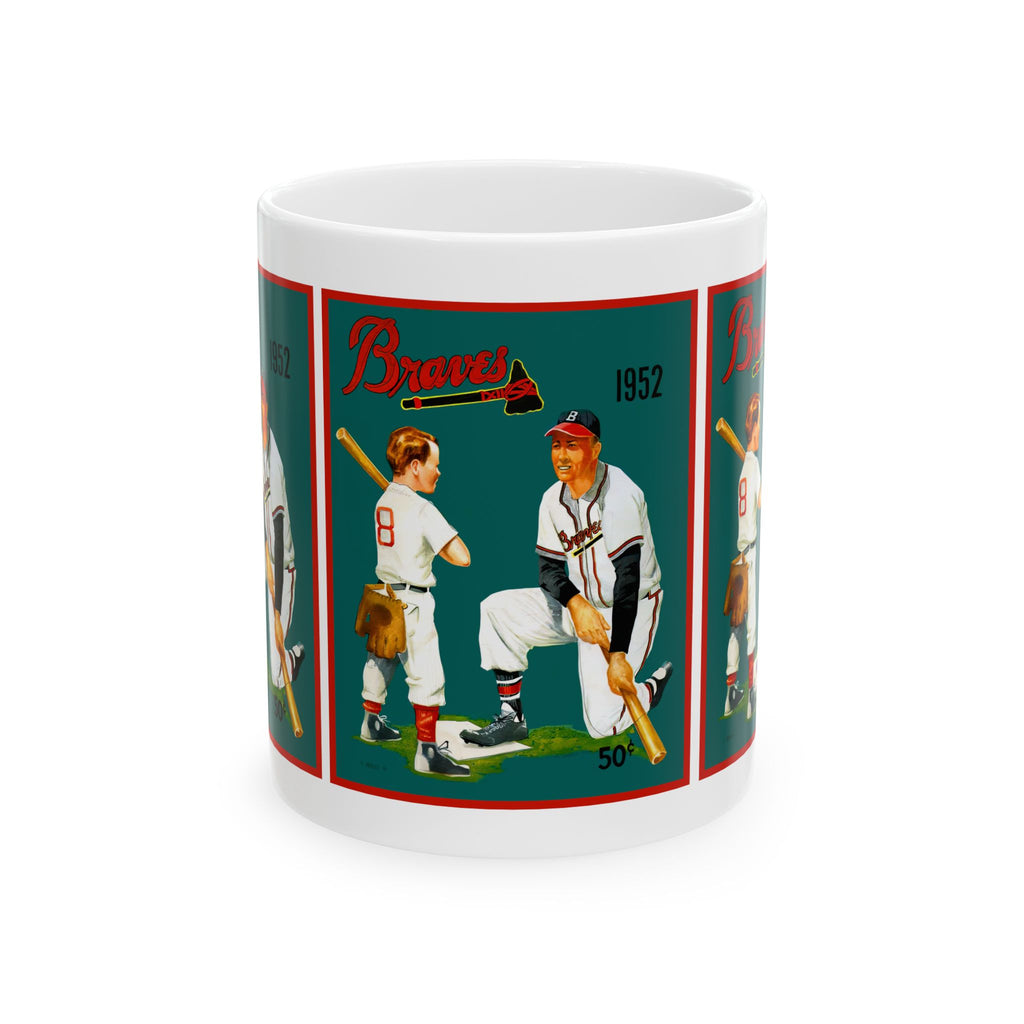 Vintage 1952 Baseball Boston Braves Yearbook Ceramic Mug, Sports Fan Gift, Baseball Memorabilia Mug, Baseball Collectible Mug, Baseball Gift
