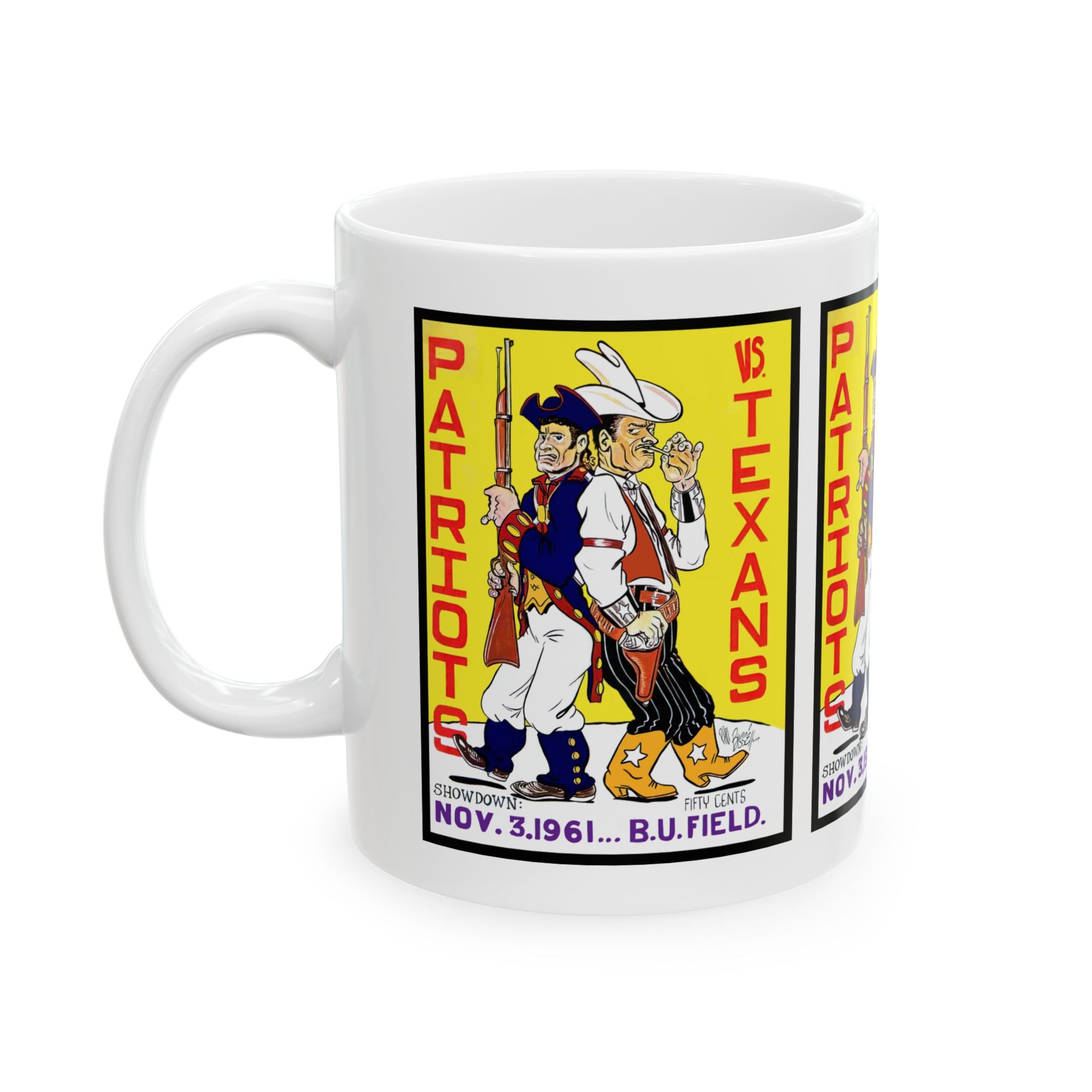 Mug - 1961 Boston Patriots Football Dallas Texans Ceramic Coffee Cup