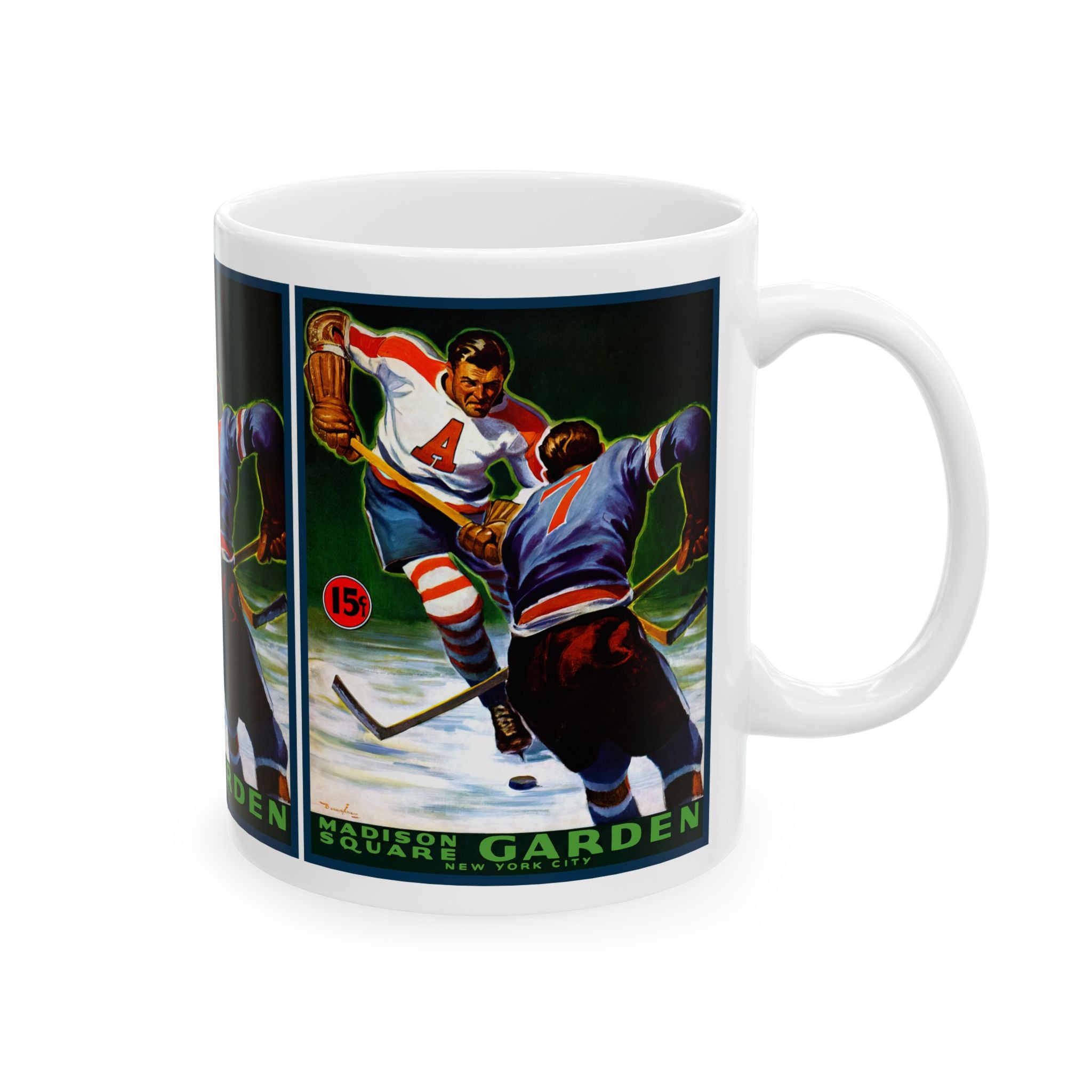 Hockey Ceramic Mug, 1941 - 1942 Brooklyn Americans, Sports Fan Cup, Hockey Lover Gift, Team Tea Cup