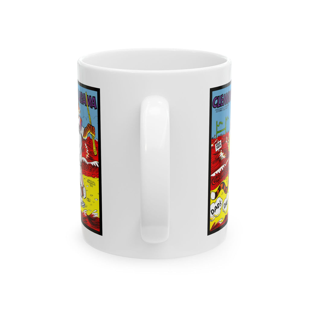1967 Vintage Clemson Tigers - Alabama Crimson Tide Football Program Cover - Ceramic Mug, 11oz