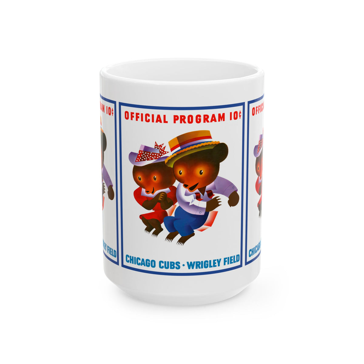 1961 Vintage Baseball Program Chicago Cubs Wrigley Field  - Ceramic Mug