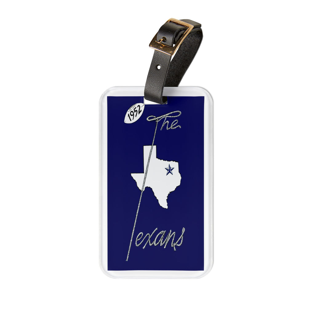 1952 Dallas Texans Football Luggage Tag | Vintage Football Travel ID