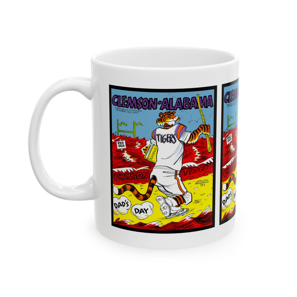 1967 Vintage Clemson Tigers - Alabama Crimson Tide Football Program Cover - Ceramic Mug, 11oz