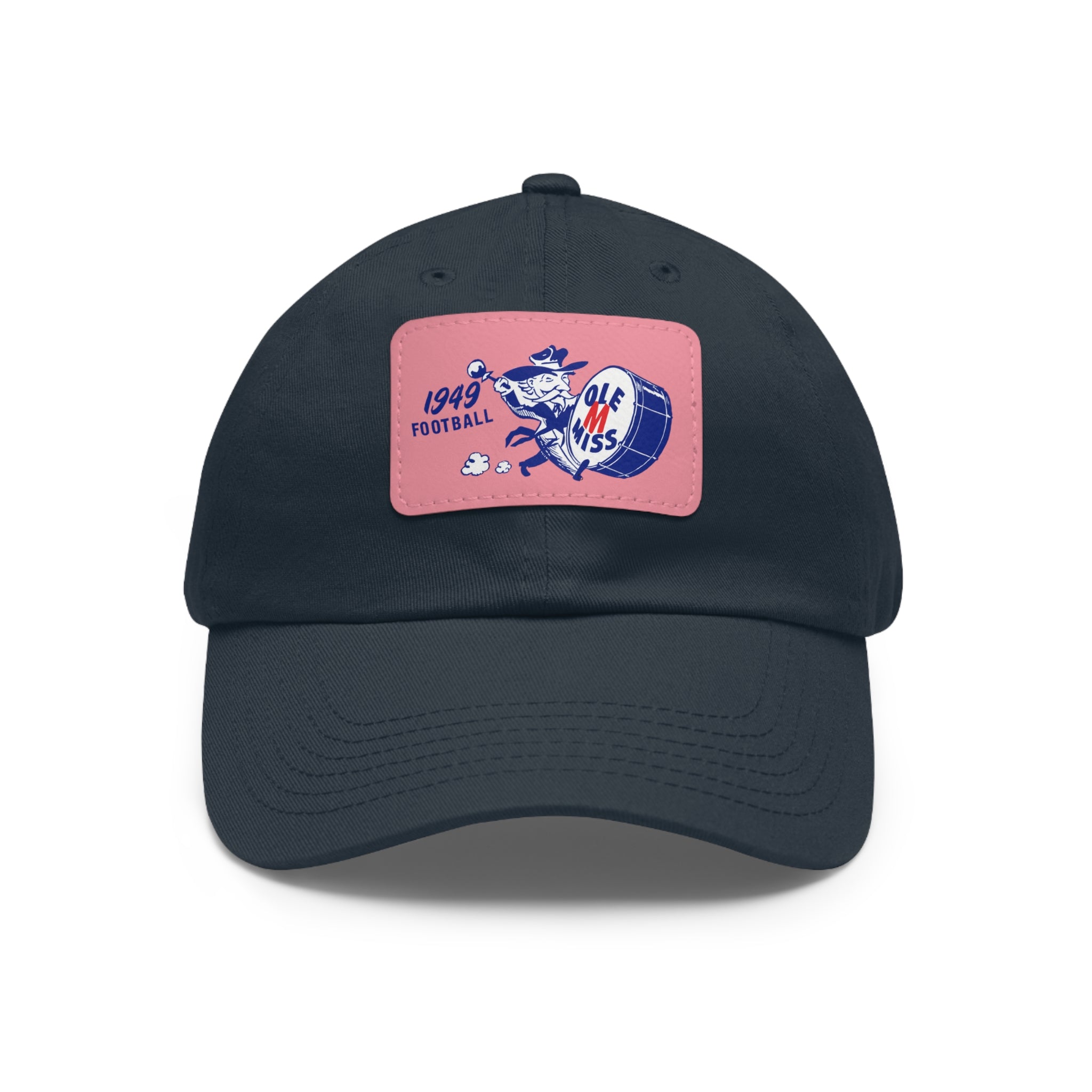 1949 Ole Miss Football - Dad Hat with Leather Patch (Rectangle)
