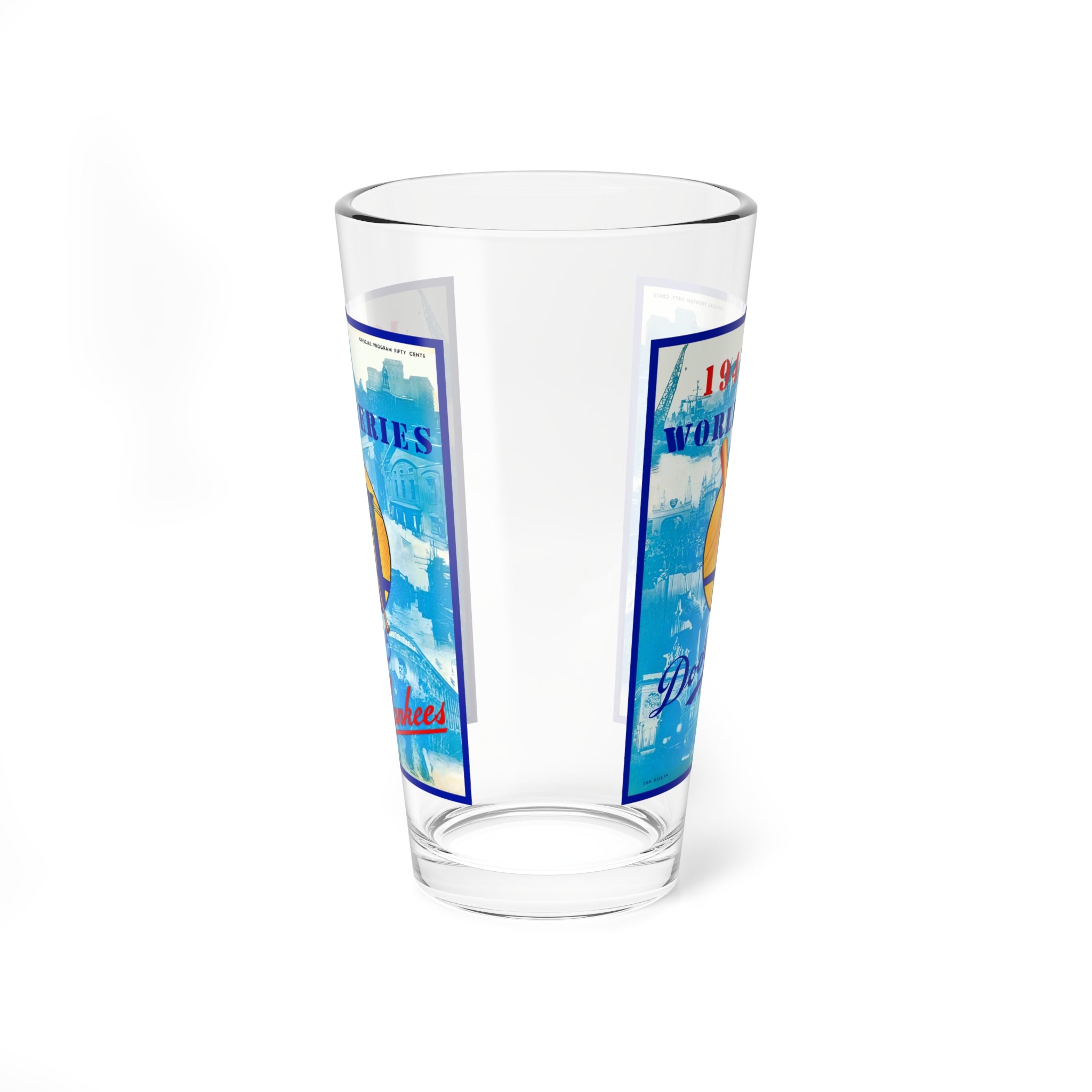 1947 Brooklyn Baseball World Series Mixing Glass, 16oz