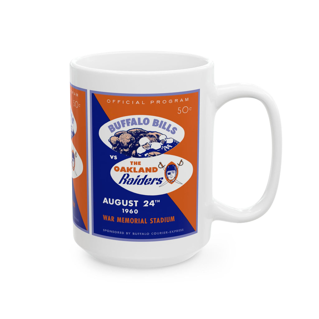 1960 Football Buffalo-Oakland Mug | Vintage Ceramic Coffee Cup 11 oz, 15 oz