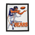 1962 Vintage Bears Football Velveteen Plush Blanket -Throw for Fans & Game Day