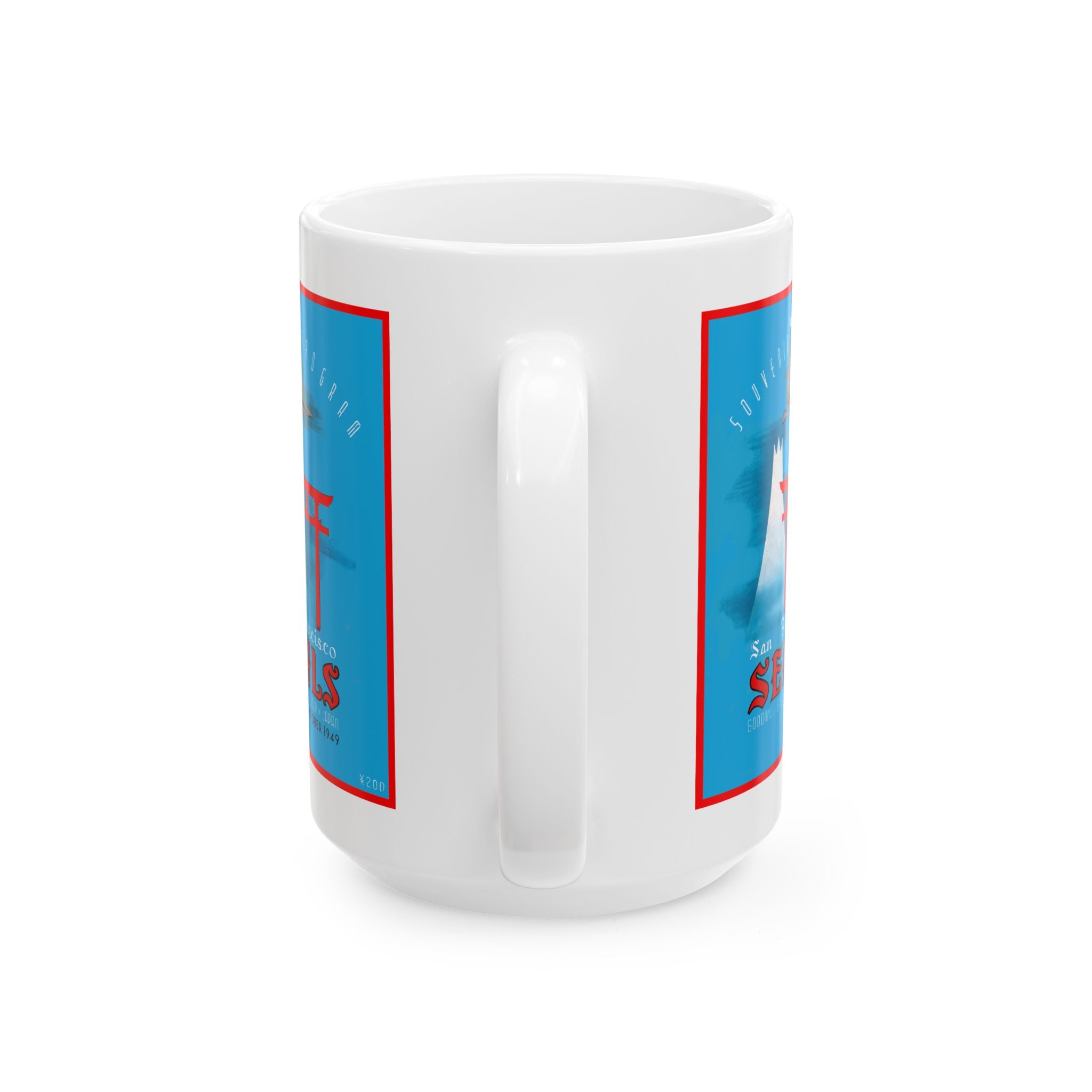 Ceramic Mug, 1949 Baseball San Francisco Seals Japan Tour, Vintage Sports Lover Gift, Baseball Fan Mug, Coffee Cup, Gift for Him, Retro