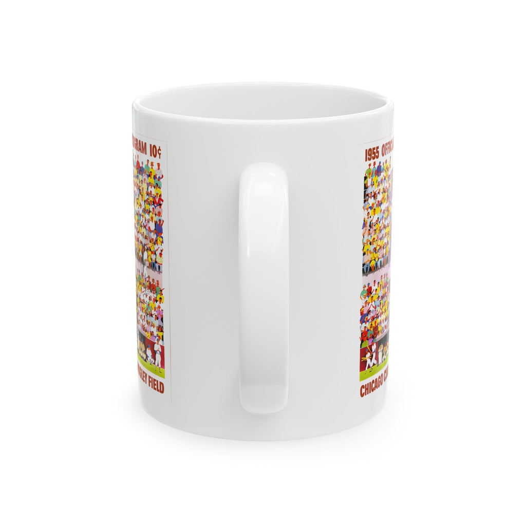 1955 Vintage Chicago Cubs Baseball Program Cover - Ceramic Mug, 11oz