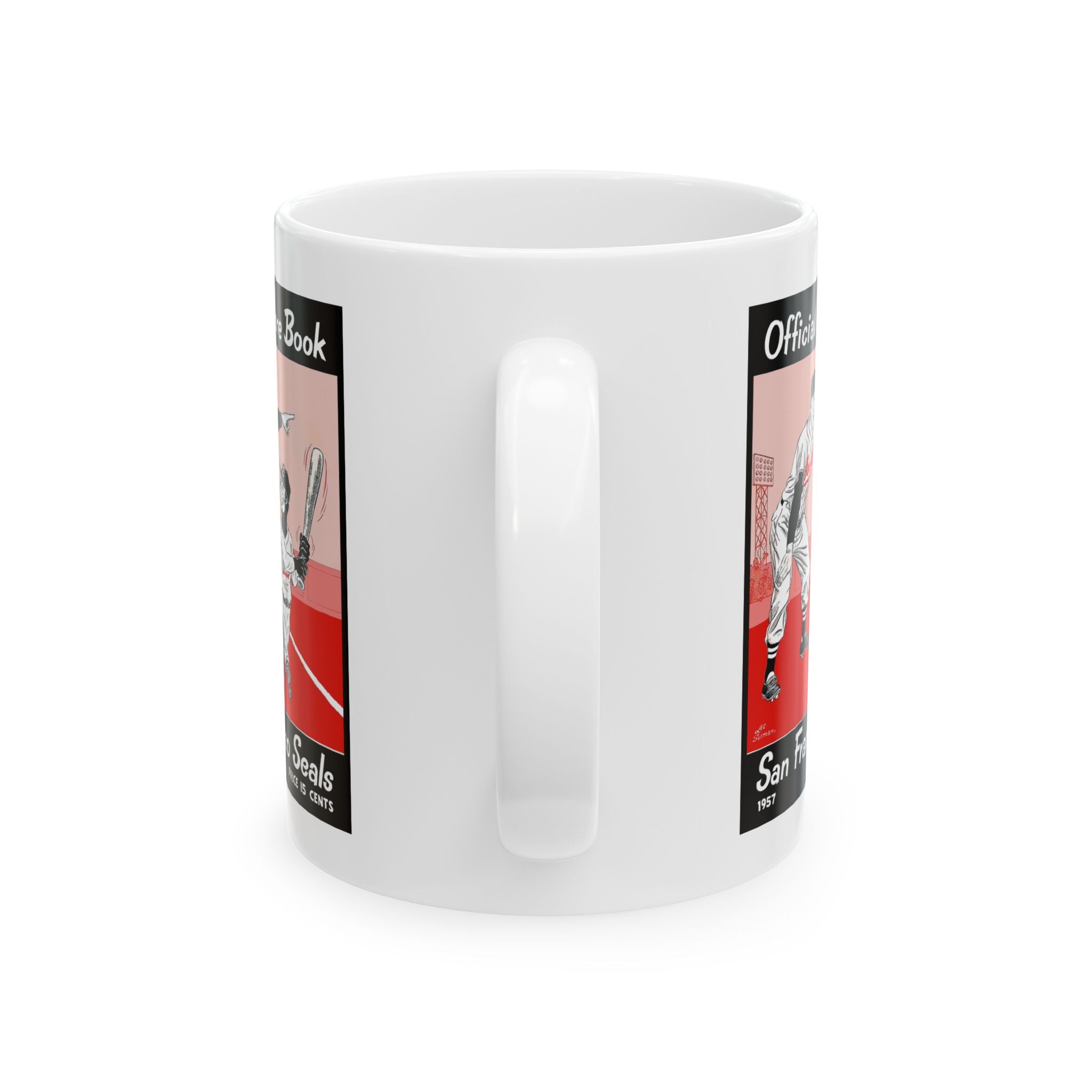 Vintage Baseball Ceramic Mug, 11oz, 15oz - 1957 San Francisco Seals Baseball, Gift for Baseball Fans, Sports Memorabilia, Retro Sports Mug,