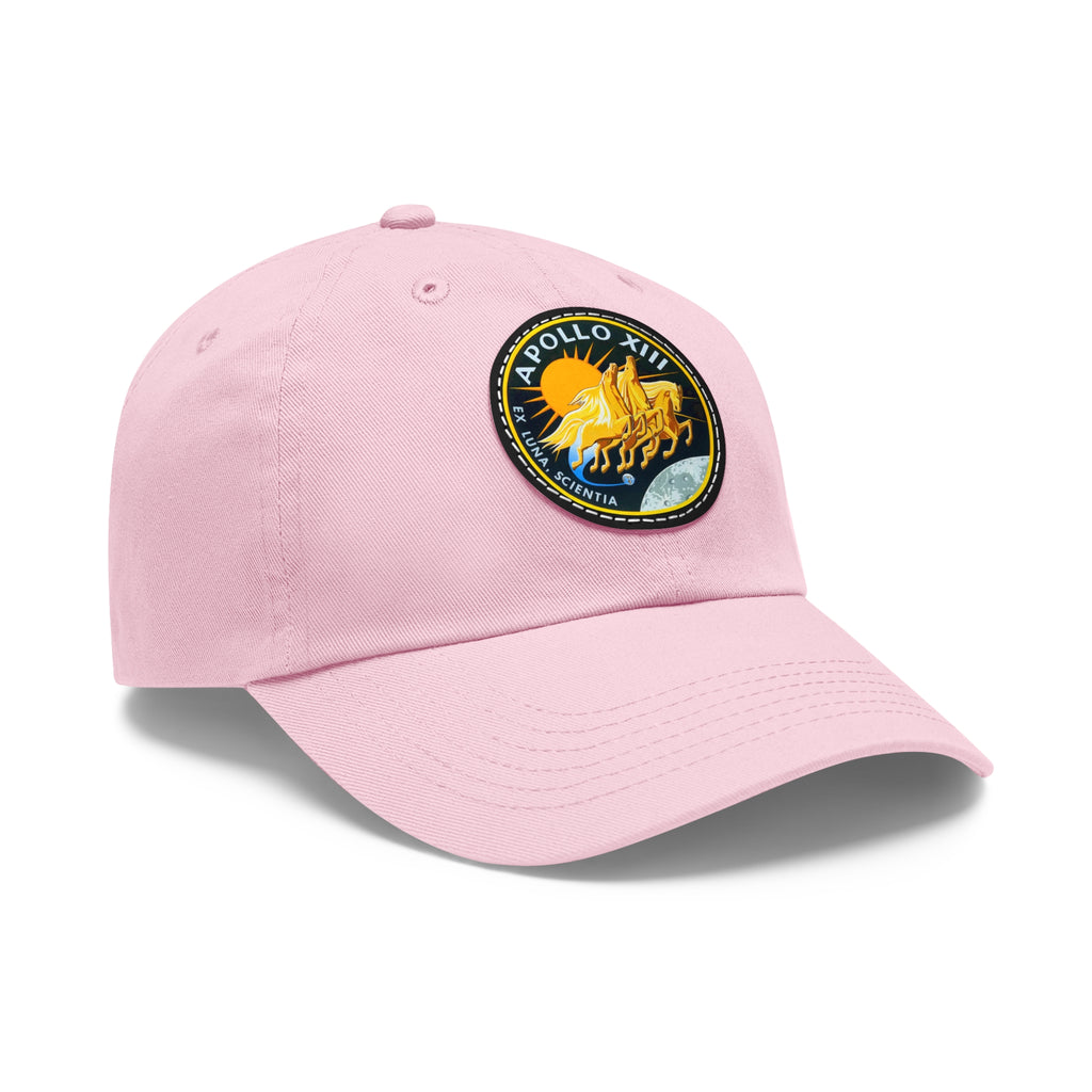NASA Apollo 13 - Flight Patch - Dad Hat with Leather Patch (Round)