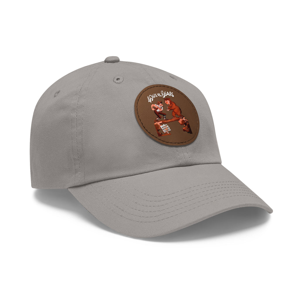 1955 Vintage Chicago Bears - San Francisco 49ers Football Program Cover - Dad Hat with Leather Patch (Round)
