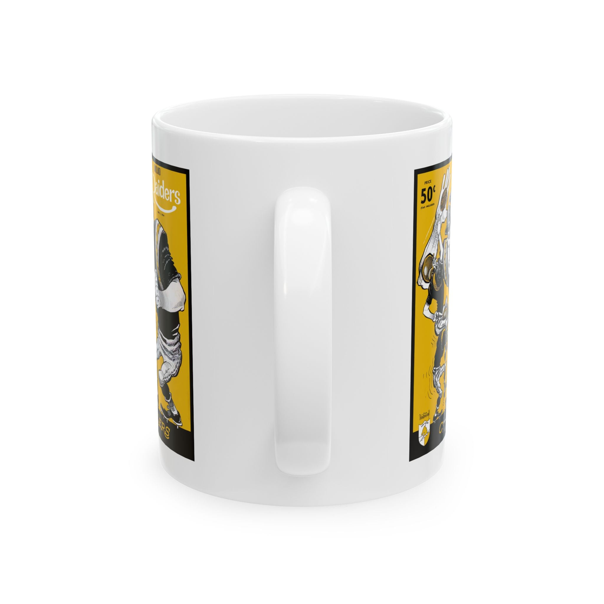 Ceramic Mug, 1964 San Diego Chargers Football Oakland Raiders, Coffee Cup, Sports Fan Gift, Vintage Football Memorabilia, Retro Design