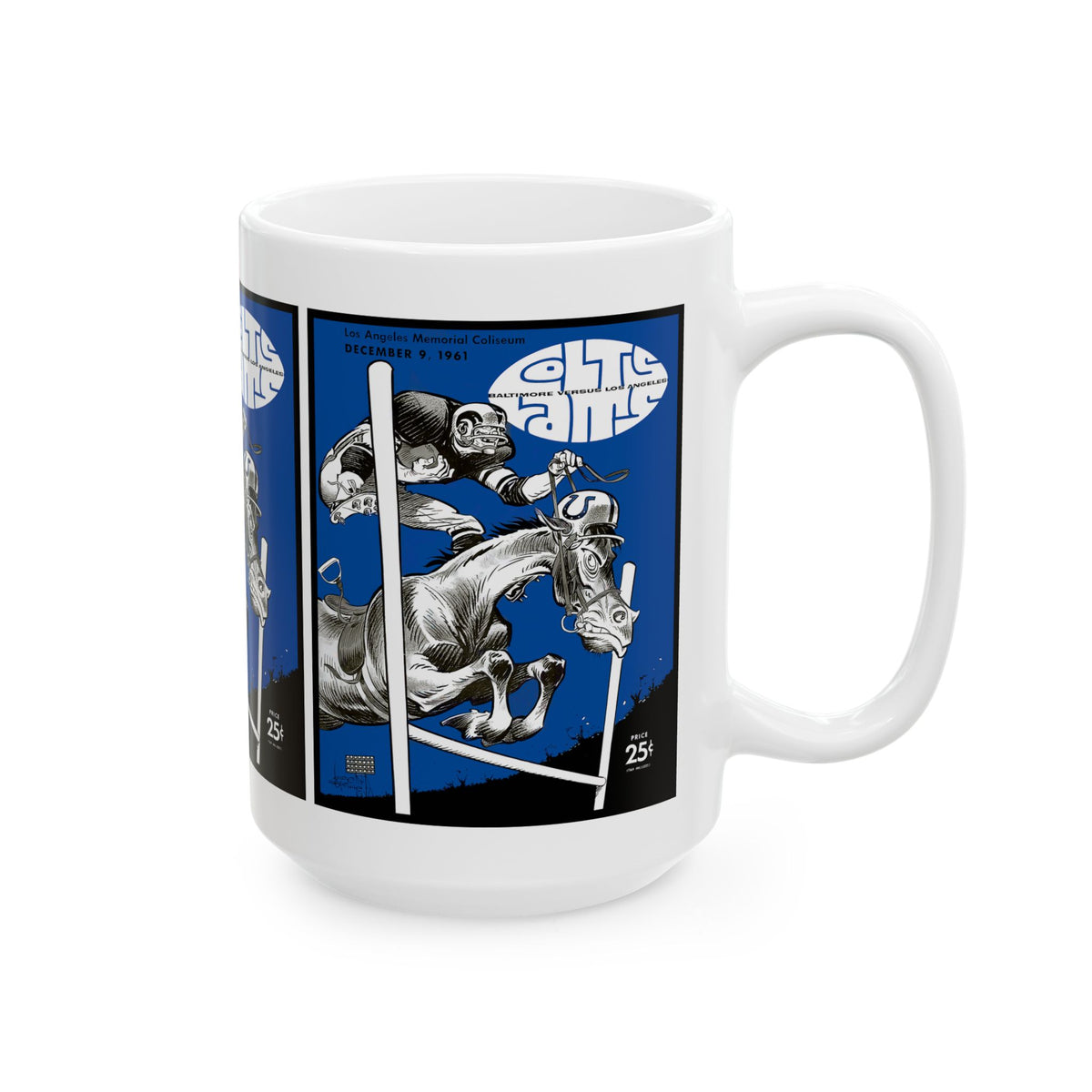 1961 Baltimore Los Angeles Football Mug | Vintage Football Coffee Cup 11oz and 15oz
