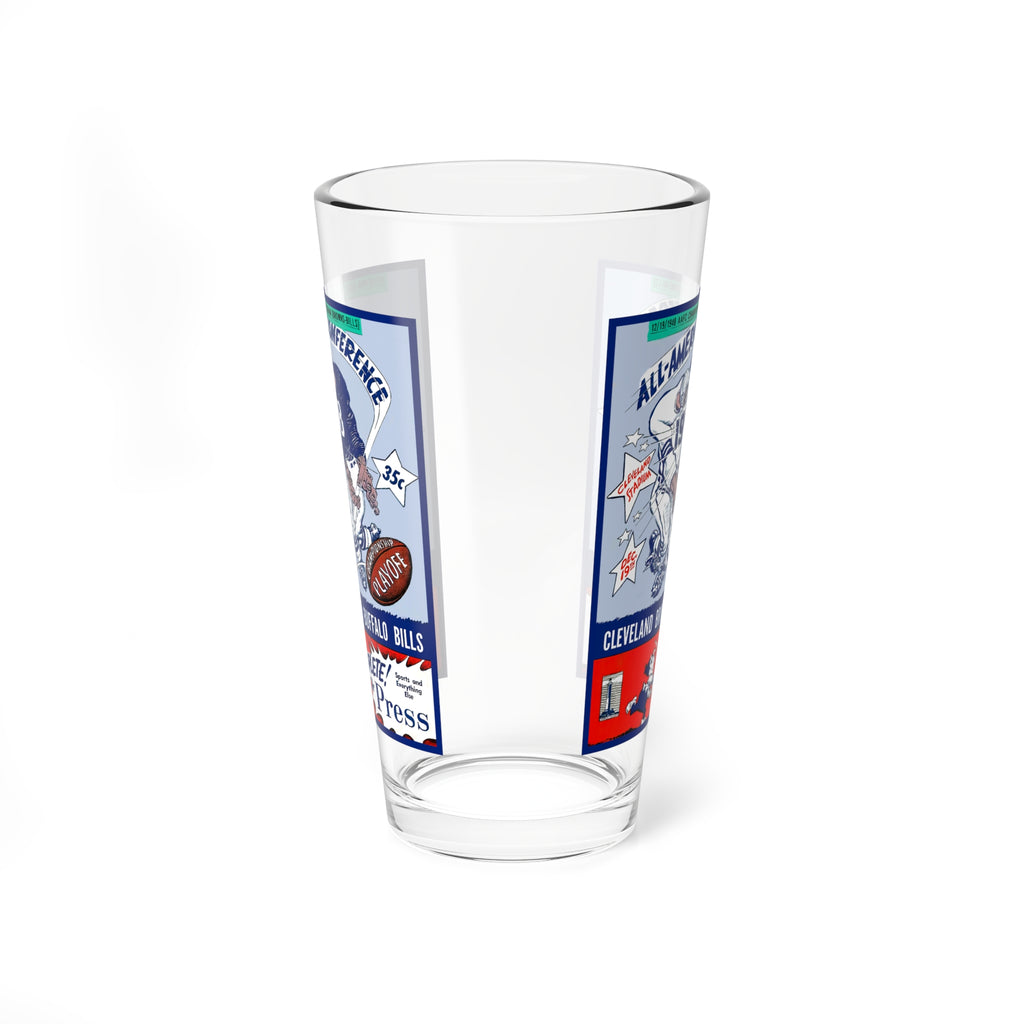 Mixing Glass, Unique 1948 Football Cleveland Browns Buffalo Bills Gift, Barware, Bar Accessories, Sports Fan Decor, Drinking Glass