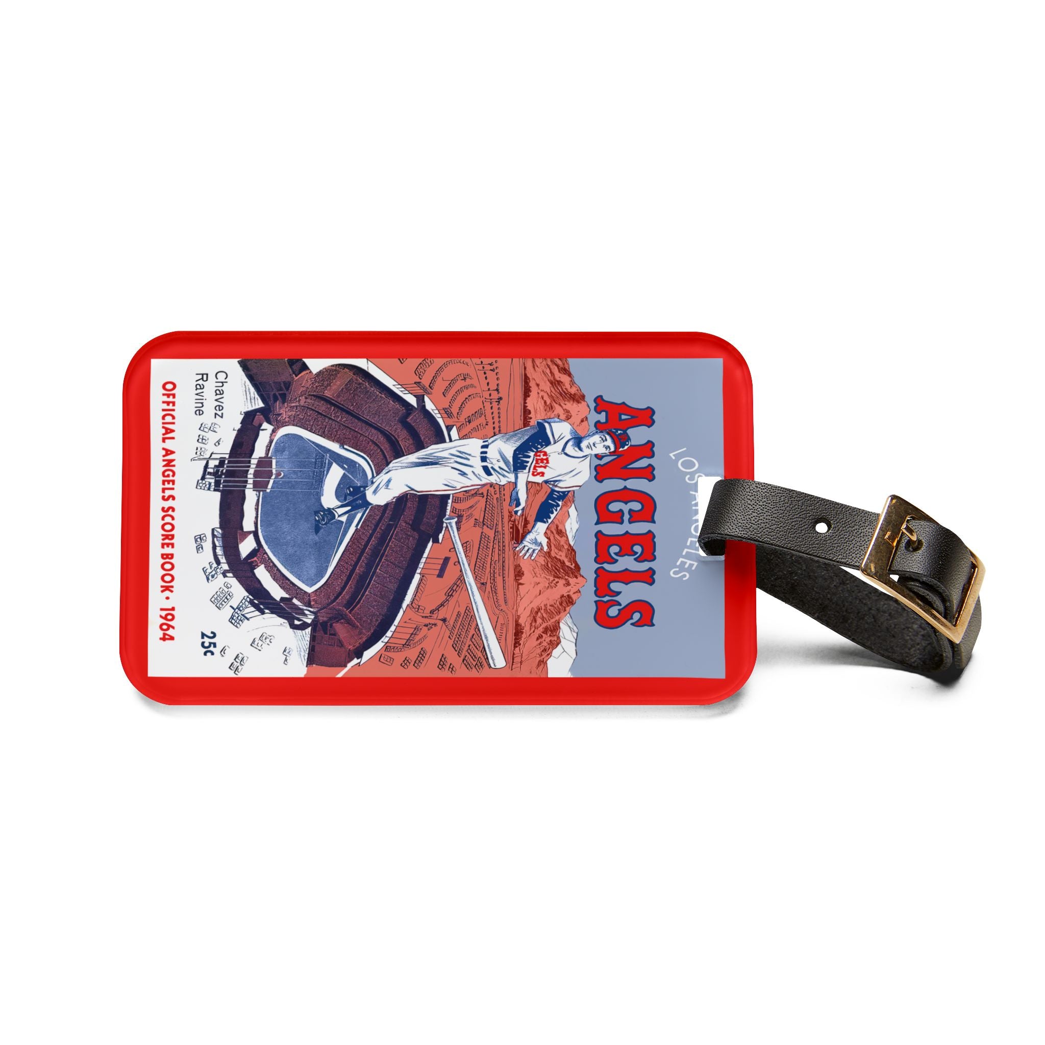 1964 Chavez Ravine Baseball Luggage Tag | Los Angeles Retro Stadium Tag
