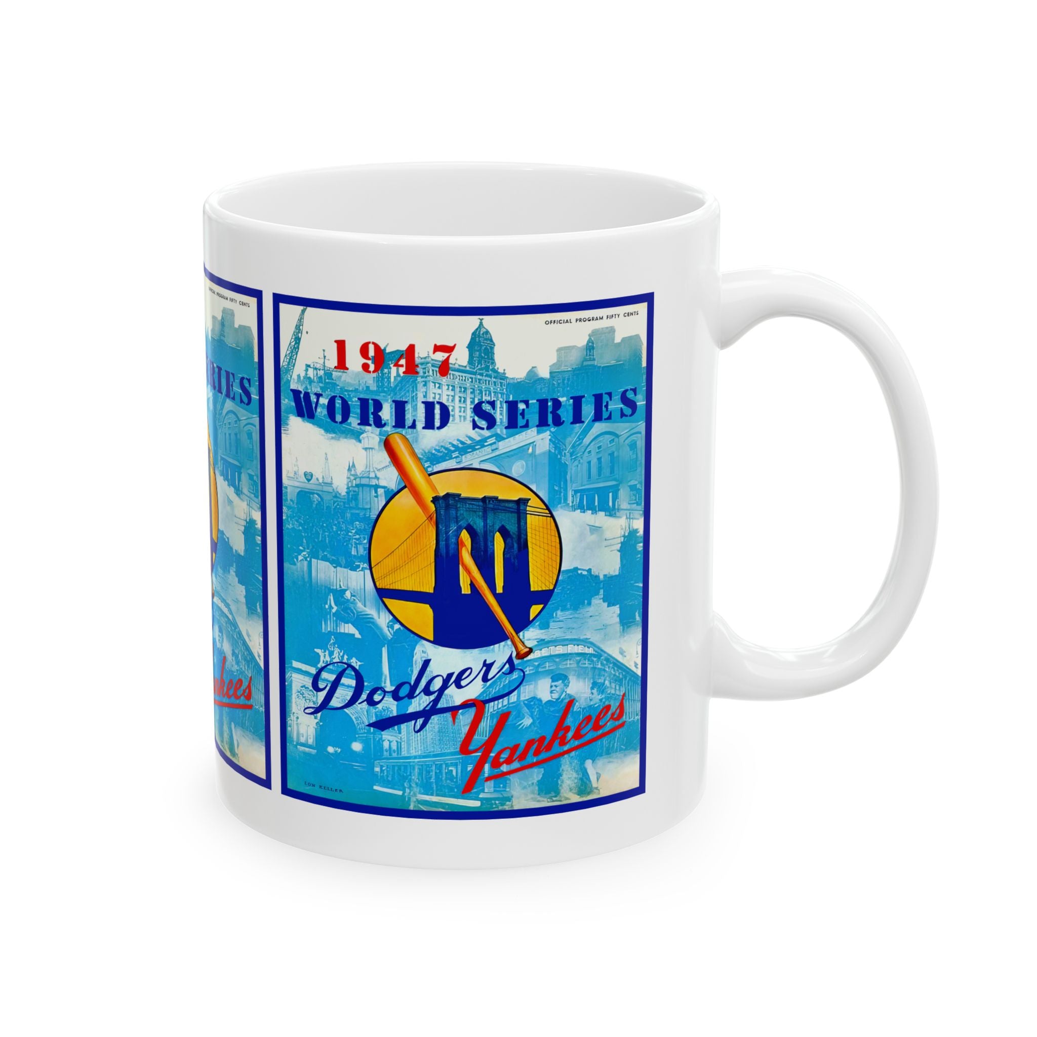 1947 Brooklyn Baseball World Series Ceramic Mug 11oz and 15oz