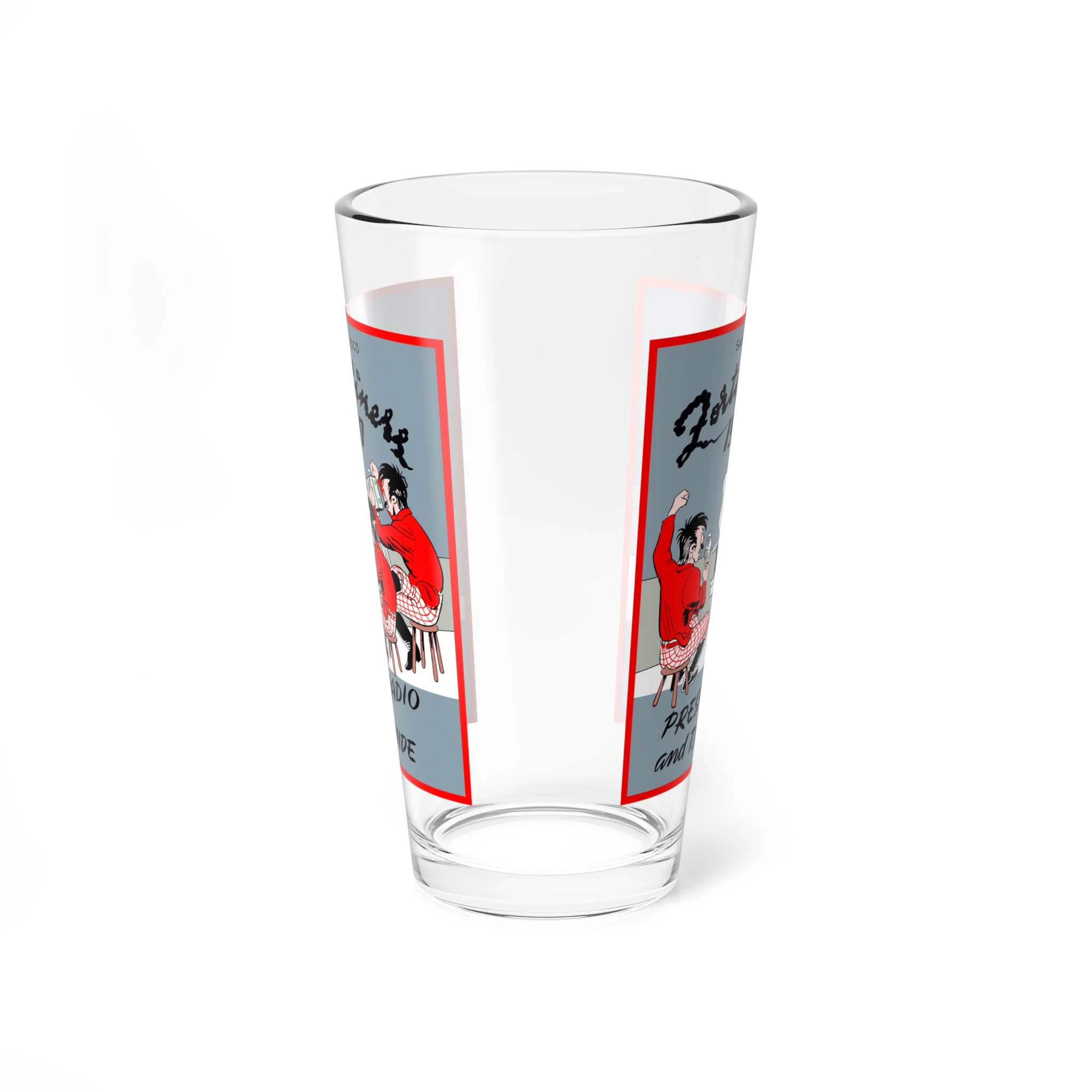 1950 San Francisco Football Mixing Glass, 16oz | Vintage Sports Bar Glass