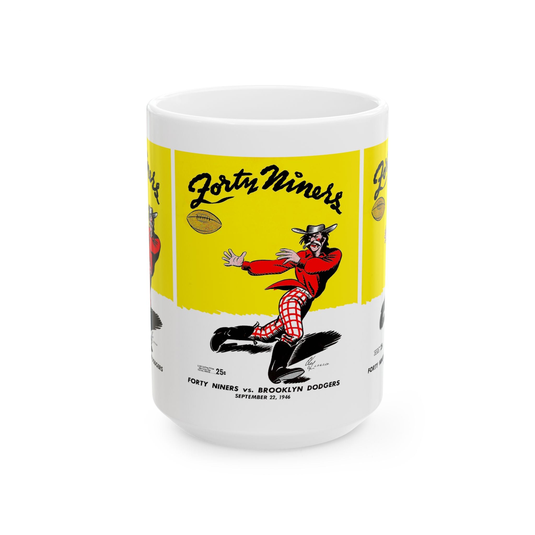 Vintage 1949 San Francisco Forty-Niners Football Ceramic Mug, Great Gift for Football Fans, Football Collectors, Sports Enthusiasts