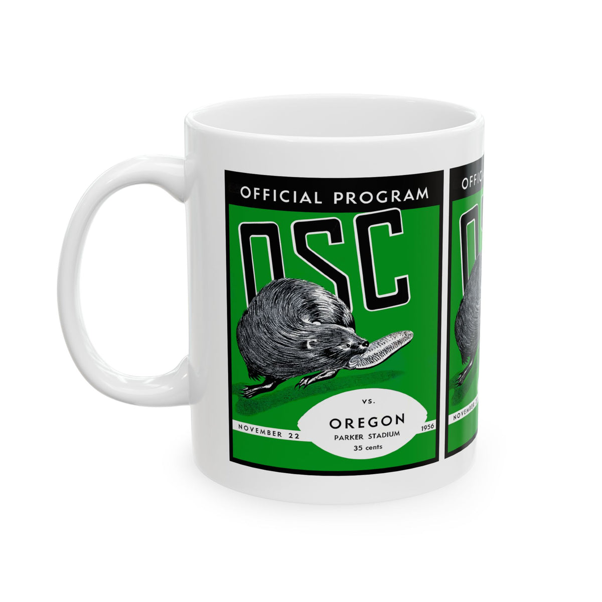 1956 Oregon State Beavers Vintage Program Ceramic Mug (11oz & 15oz)