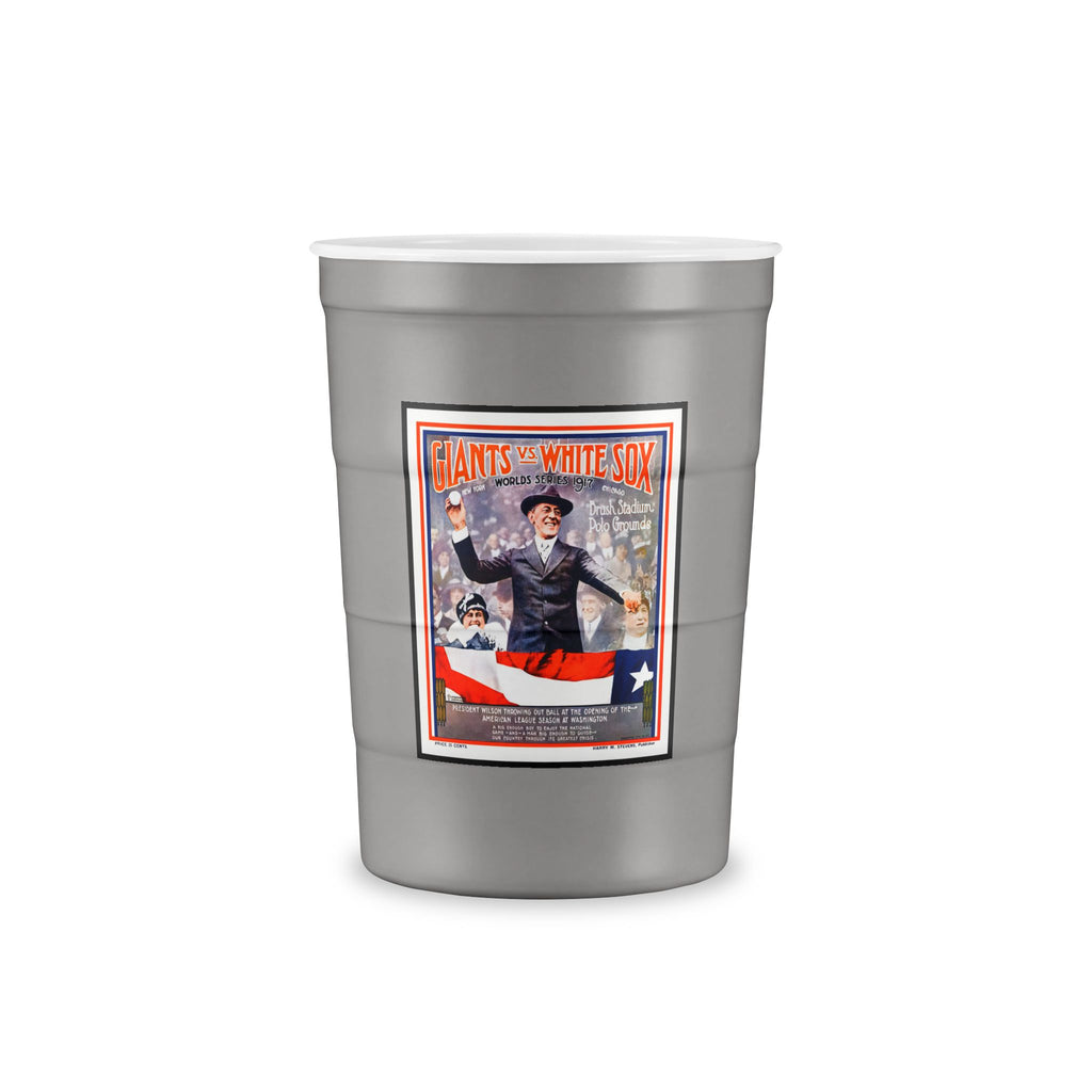 1917 Baseball World Series Giants-White Sox Reusable Steel Party Cup — Eco-Friendly Stainless Drink Tumbler