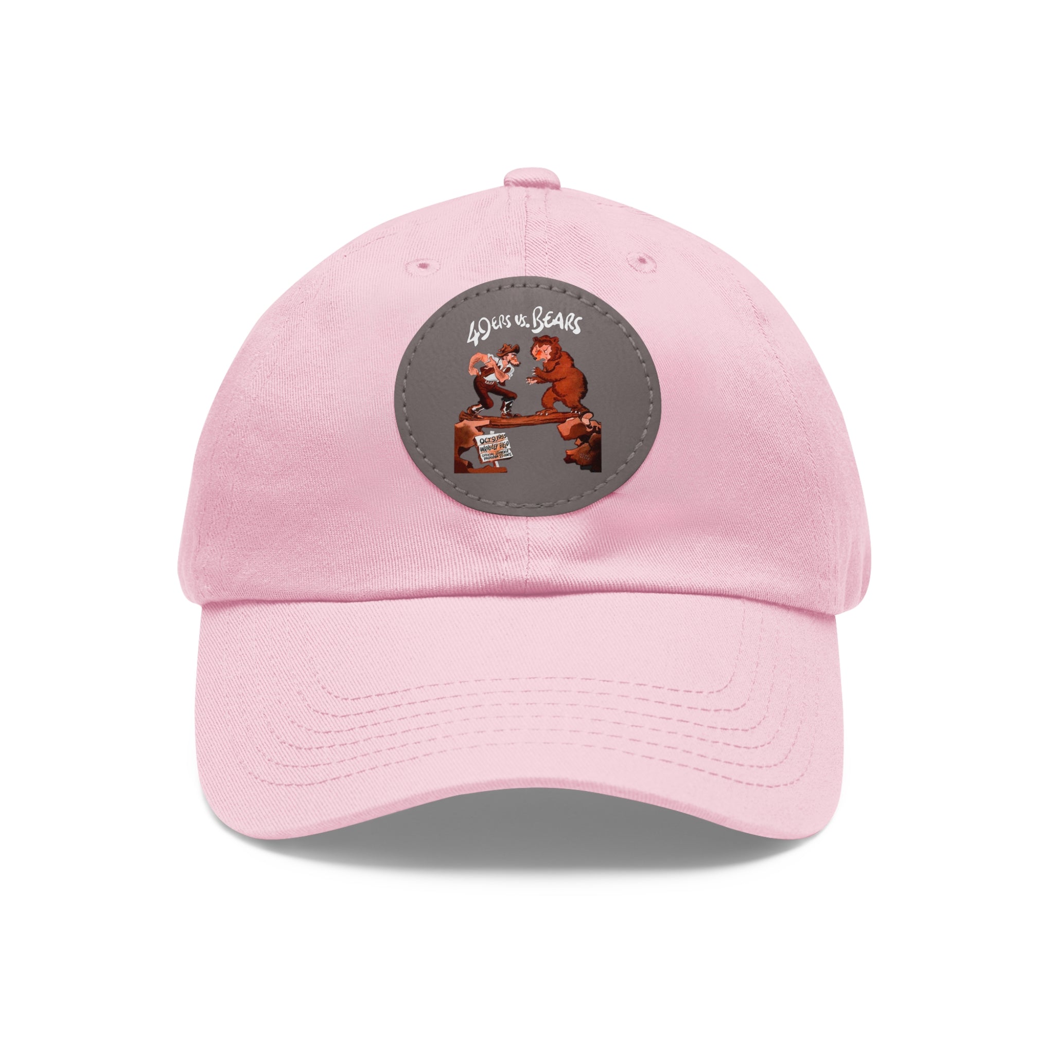 1955 Vintage Chicago Bears - San Francisco 49ers Football Program Cover - Dad Hat with Leather Patch (Round)