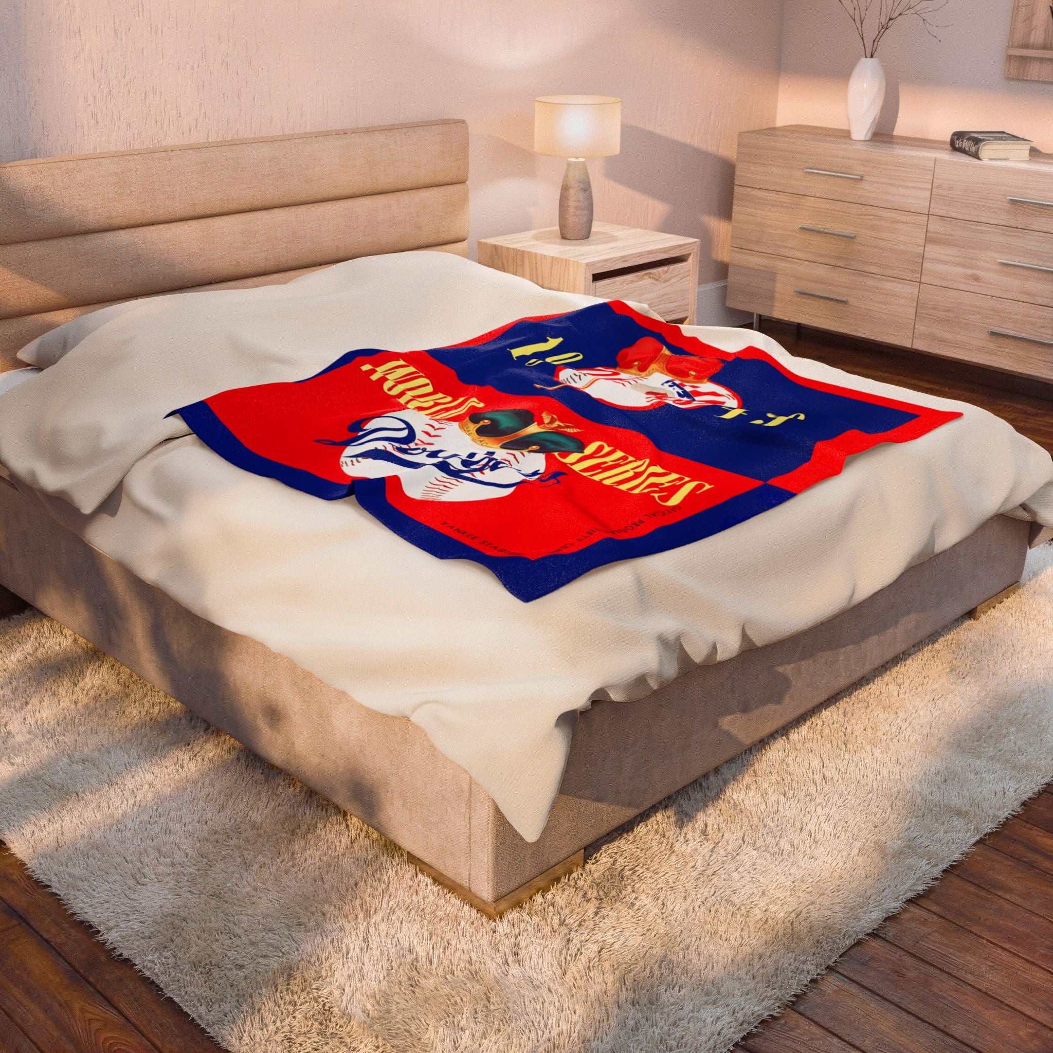 Throw Blanket 1949 Baseball World Series Dodgers Yankees Fan Gift, Stadium Game Night Decor, Cozy Sofa Couch Bedding, Vintage Sports
