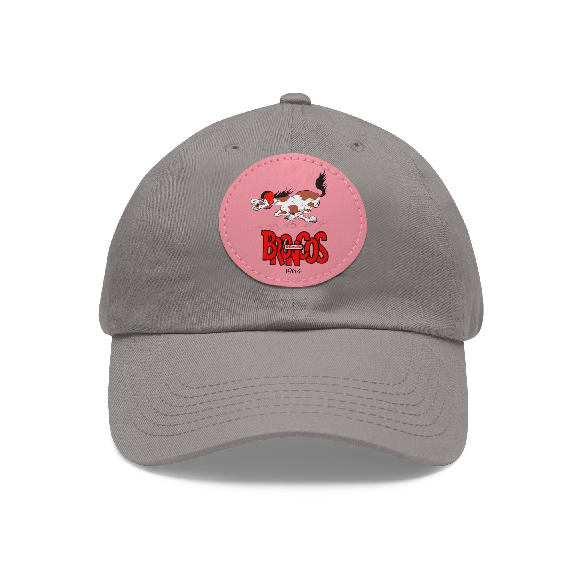 1964 Denver Broncos Football - Dad Hat with Leather Patch (Round)