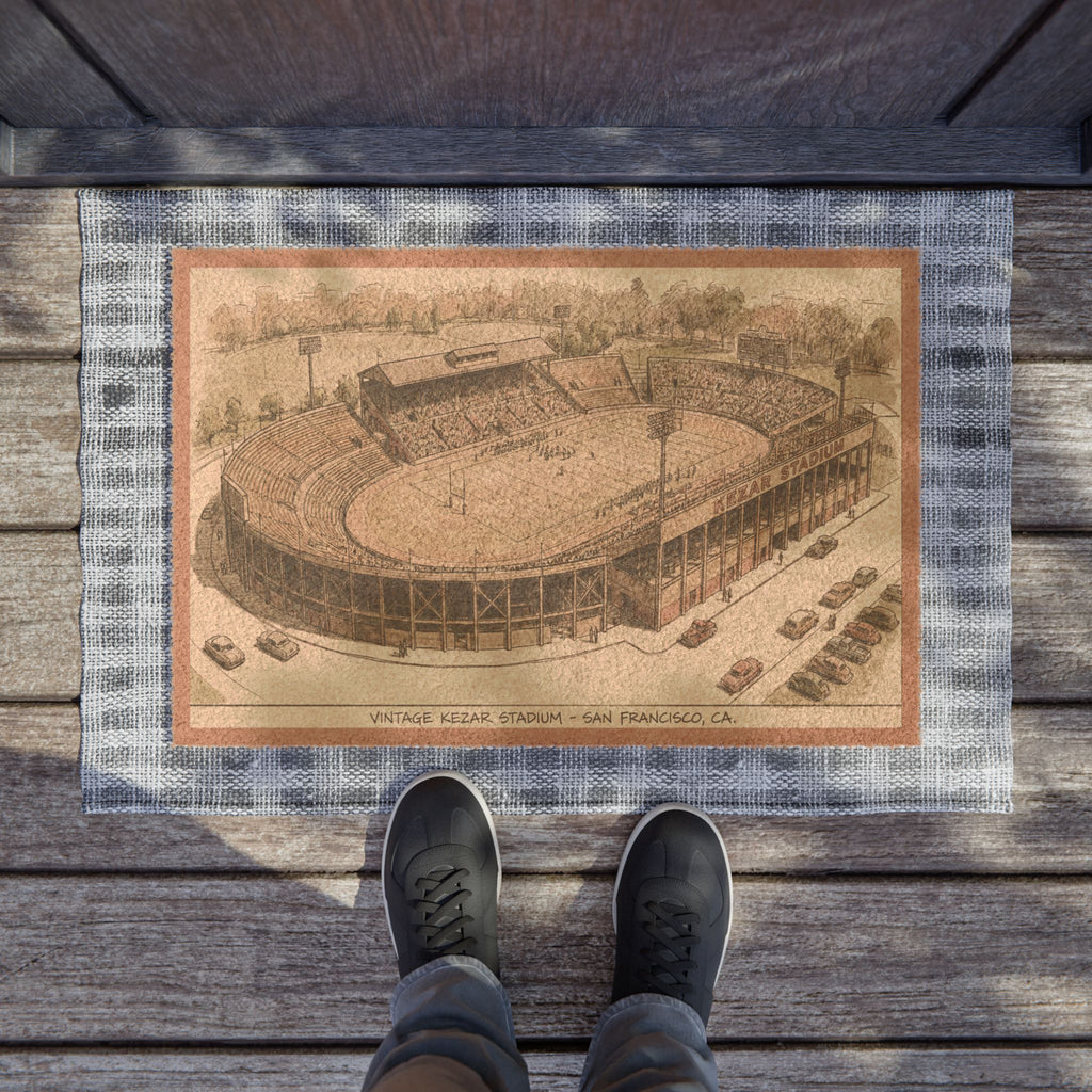 Vintage Kezar Stadium Football Doormat | San Francisco Doormat