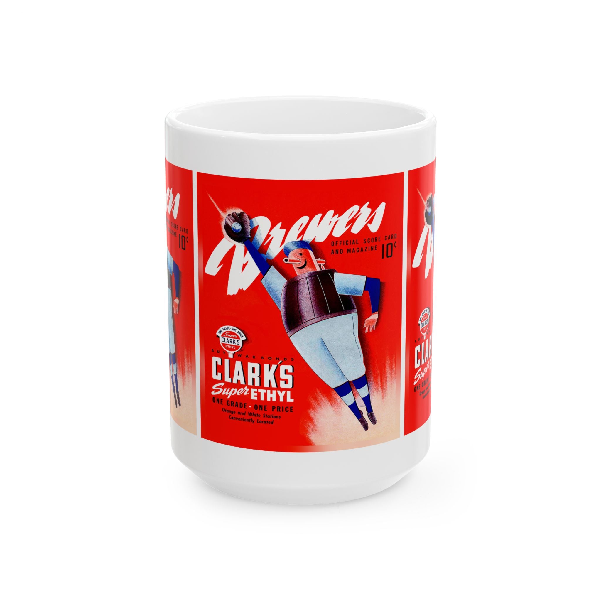 Ceramic Mug - 1944 Brewers Baseball Team, Retro Sports Fan Gift, Vintage Baseball Memorabilia Cup, Baseball Collectible, Sports Fanatic Mug,