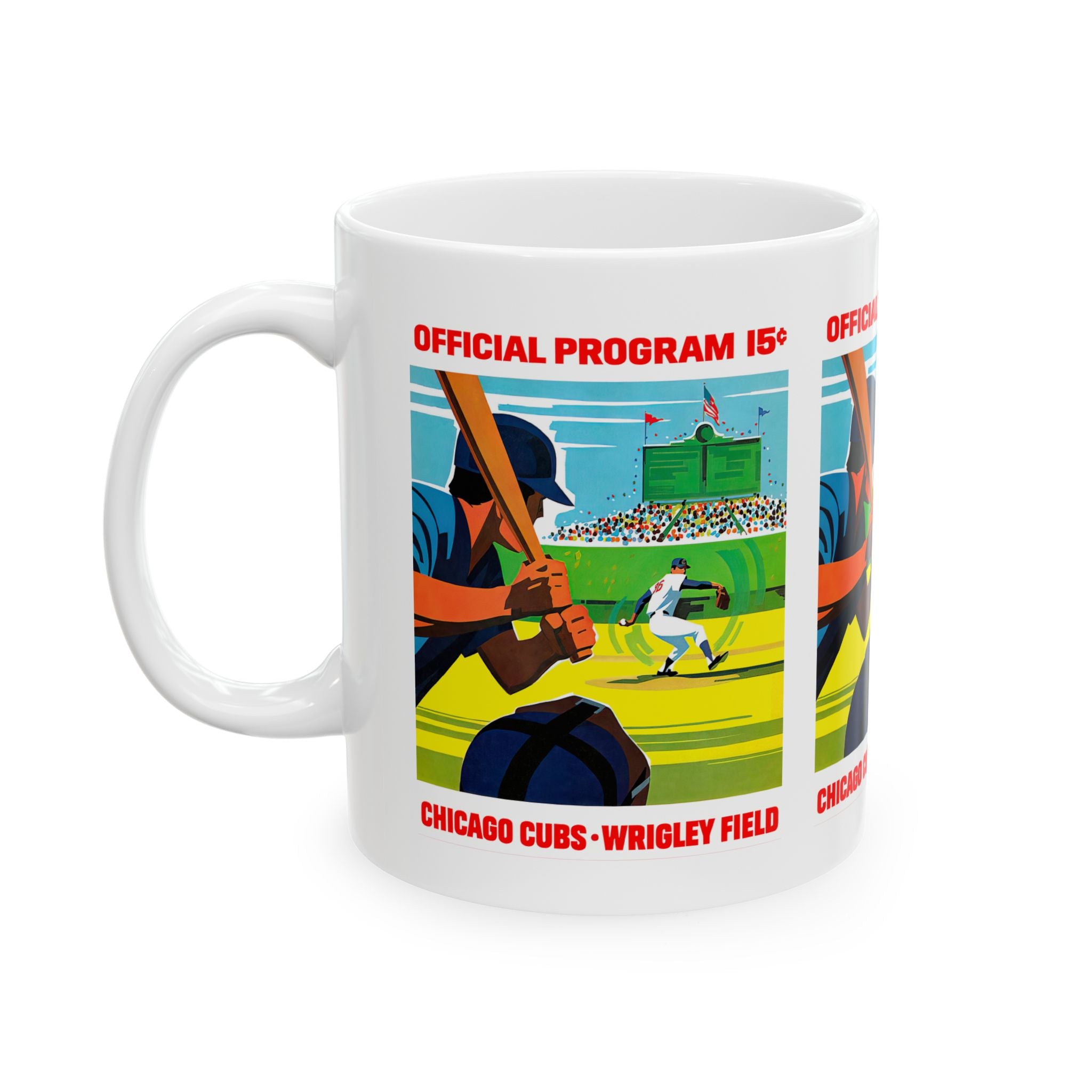 1971 Vintage Chicago Cubs Baseball Program Cover - Ceramic Mug, 11oz