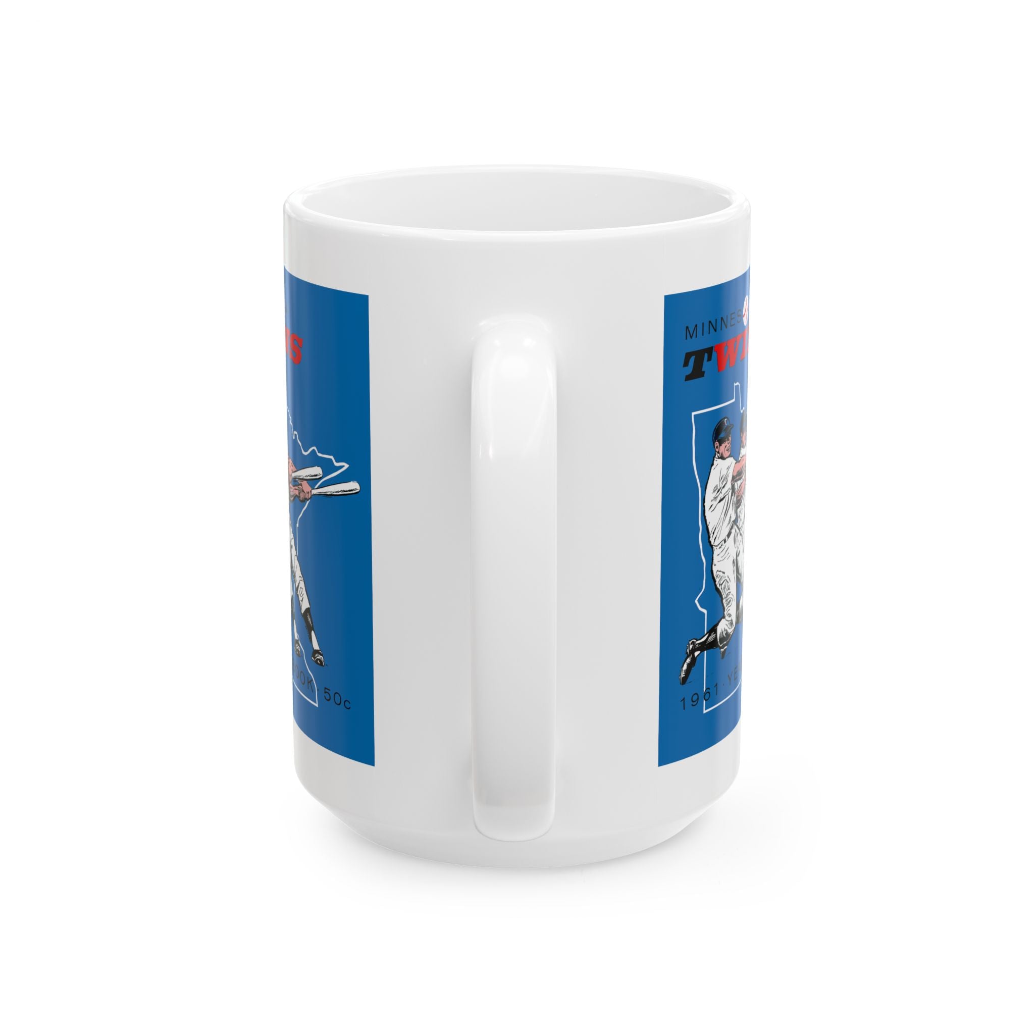 1961 Minnesota Twins Baseball Ceramic Mug, Sports Fan Gift, Baseball Lover Cup, Vintage Sports Mug, Baseball Collectible, Retro Baseball Mug