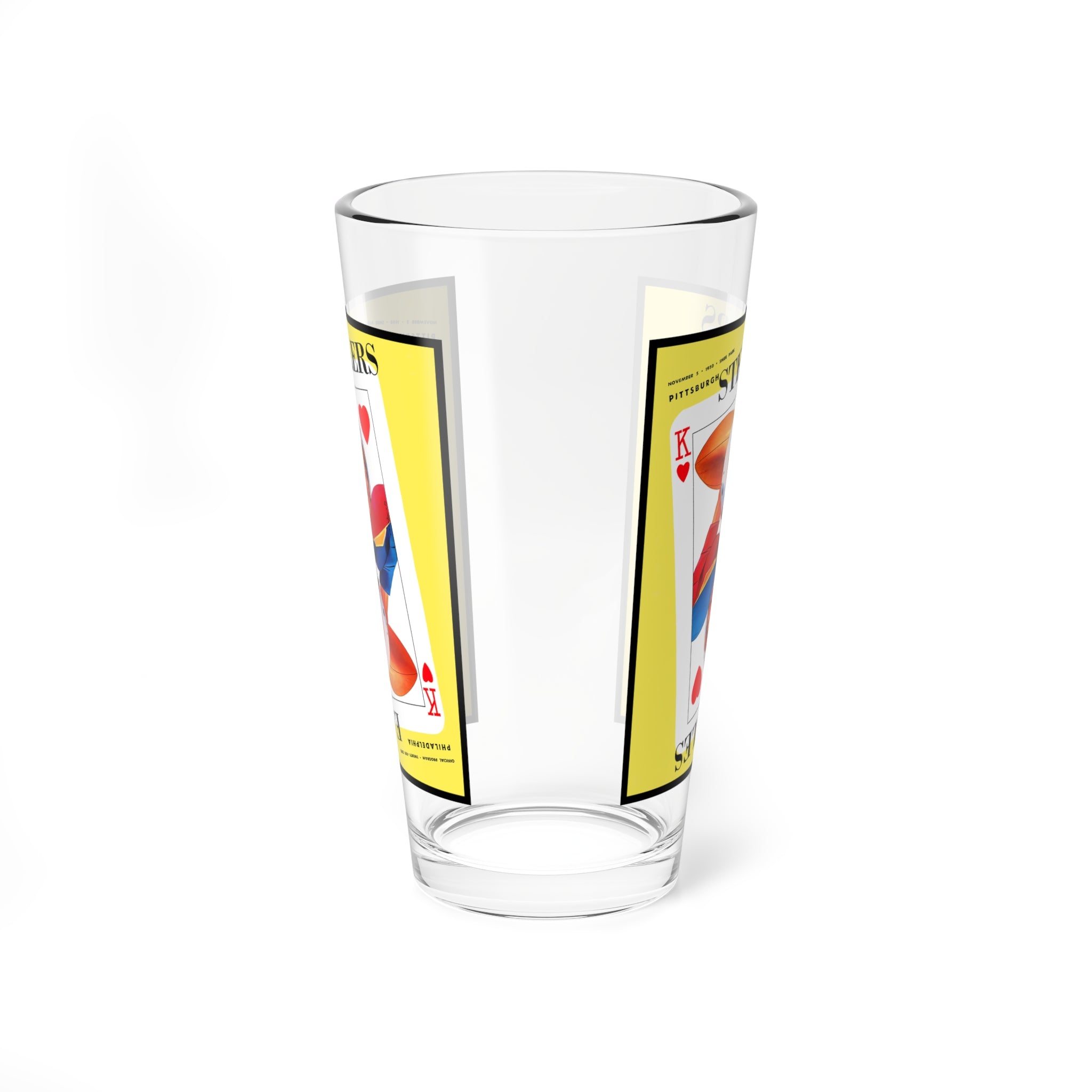 Vintage Football 16oz Mixing Glass - 1950 Pittsburgh Steelers Philadelphia Eagles Fan Gift, Retro Sports Barware